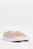 Tenis unicolores casuales con suelas en contraste planas