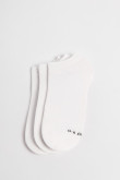 Paquete de medias tobilleras X3 blancas con texturas