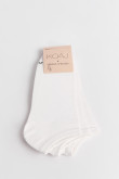 Paquete de medias tobilleras X3 blancas con texturas