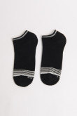 Medias tobilleras unicolores con texto lateral en contraste