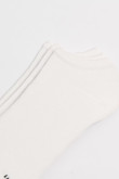 Paquete X3 de medias tobilleras blancas con texturas