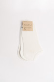 Paquete X3 de medias blancas tobilleras con finas texturas
