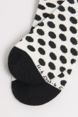 Medias unicolores tobilleras con contrastes y puntos