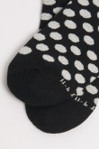 Medias unicolores tobilleras con contrastes y puntos