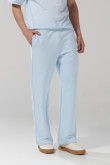 Pantalón jogger unicolor con cintura elástica y bolsillos