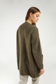 Cardigan unicolor con bolsillos